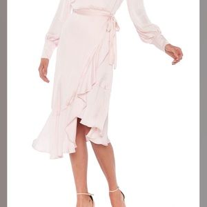 Bardot Sofie midi dress in light pink women’s US 10/L great condition